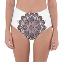 Ornate Mandala Reversible High-waist Bikini Bottoms