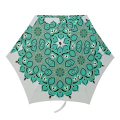 Ornate Mandala Mini Folding Umbrellas by Valentinaart