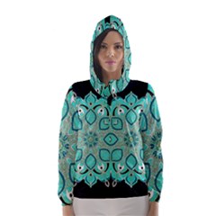 Ornate Mandala Hooded Wind Breaker (women) by Valentinaart