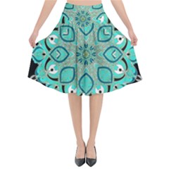 Ornate Mandala Flared Midi Skirt