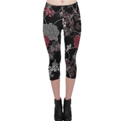 Sakura Rose Capri Leggings 