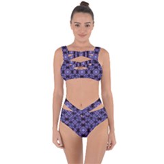 Lavender Moroccan Tilework  Bandaged Up Bikini Set 