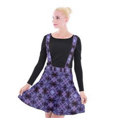 Lavender Moroccan Tilework  Suspender Skater Skirt