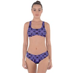 Lavender Moroccan Tilework  Criss Cross Bikini Set