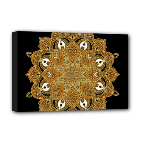 Ornate Mandala Deluxe Canvas 18  X 12   by Valentinaart