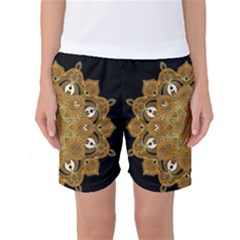 Ornate Mandala Women s Basketball Shorts by Valentinaart