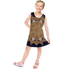 Ornate Mandala Kids  Tunic Dress by Valentinaart