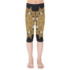 Ornate Mandala Kids  Capri Leggings 