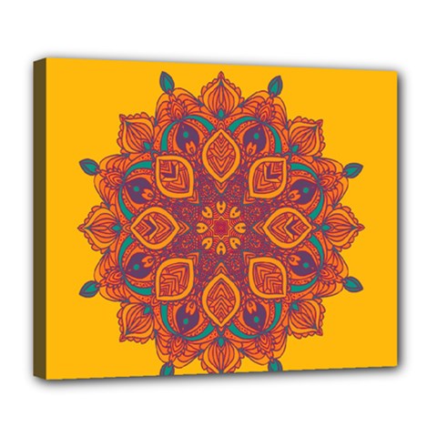 Ornate Mandala Deluxe Canvas 24  X 20   by Valentinaart