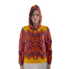 Ornate Mandala Hooded Wind Breaker (women) by Valentinaart