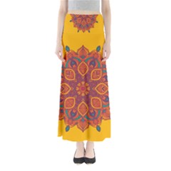 Ornate Mandala Full Length Maxi Skirt by Valentinaart