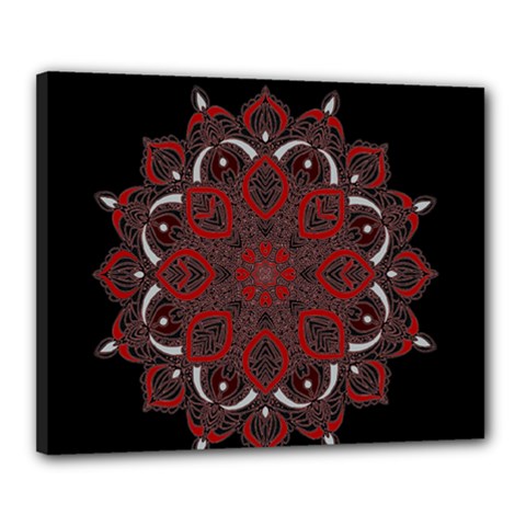 Ornate Mandala Canvas 20  X 16  by Valentinaart