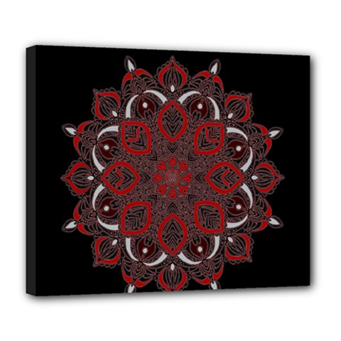 Ornate Mandala Deluxe Canvas 24  X 20   by Valentinaart