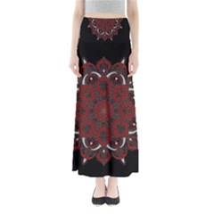 Ornate Mandala Full Length Maxi Skirt by Valentinaart