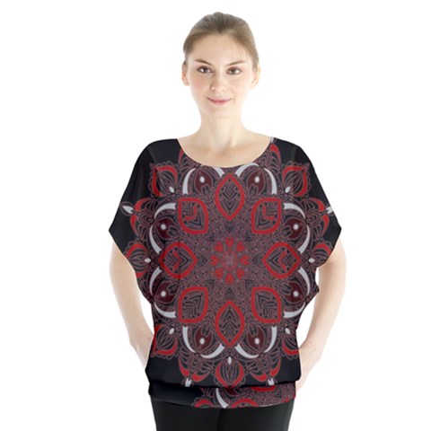 Ornate Mandala Blouse by Valentinaart