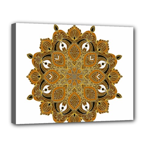 Ornate Mandala Canvas 14  X 11  by Valentinaart