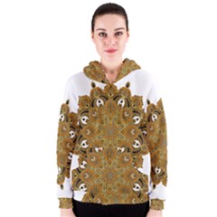 Ornate Mandala Women s Zipper Hoodie by Valentinaart