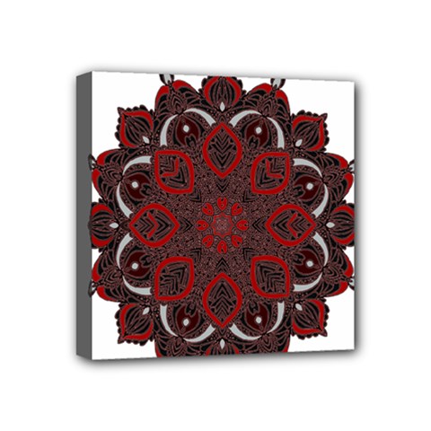 Ornate Mandala Mini Canvas 4  X 4  by Valentinaart