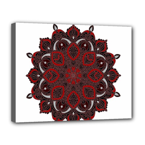 Ornate Mandala Canvas 14  X 11  by Valentinaart