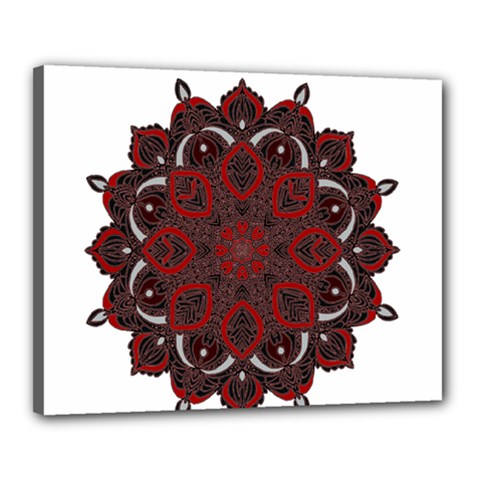 Ornate Mandala Canvas 20  X 16  by Valentinaart