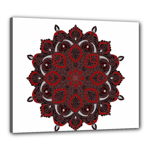 Ornate Mandala Canvas 24  X 20  by Valentinaart