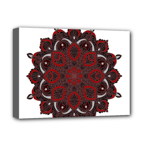 Ornate Mandala Deluxe Canvas 16  X 12   by Valentinaart