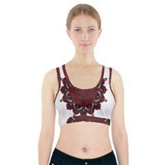 Ornate Mandala Sports Bra With Pocket by Valentinaart