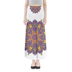 Ornate Mandala Full Length Maxi Skirt by Valentinaart