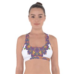 Ornate Mandala Cross Back Sports Bra by Valentinaart