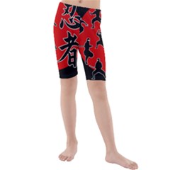 Ninja Kids  Mid Length Swim Shorts by Valentinaart