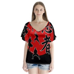 Ninja Flutter Sleeve Top by Valentinaart