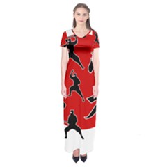 Ninja Short Sleeve Maxi Dress by Valentinaart