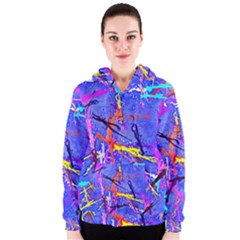 Paint Splashes                       Women s Zipper Hoodie by LalyLauraFLM