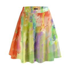 Paint Texture                          High Waist Skirt by LalyLauraFLM