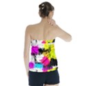 Colorful blurry paint strokes                            Strapless Top View2