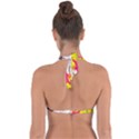 Colorful blurry paint strokes                        Halter Neck Bikini Top View2