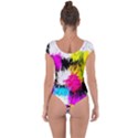 Colorful blurry paint strokes                    Short Sleeve Leotard View2