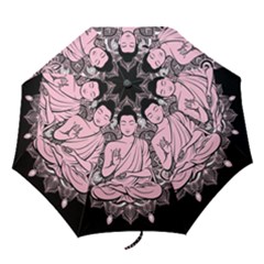 Ornate Buddha Folding Umbrellas by Valentinaart