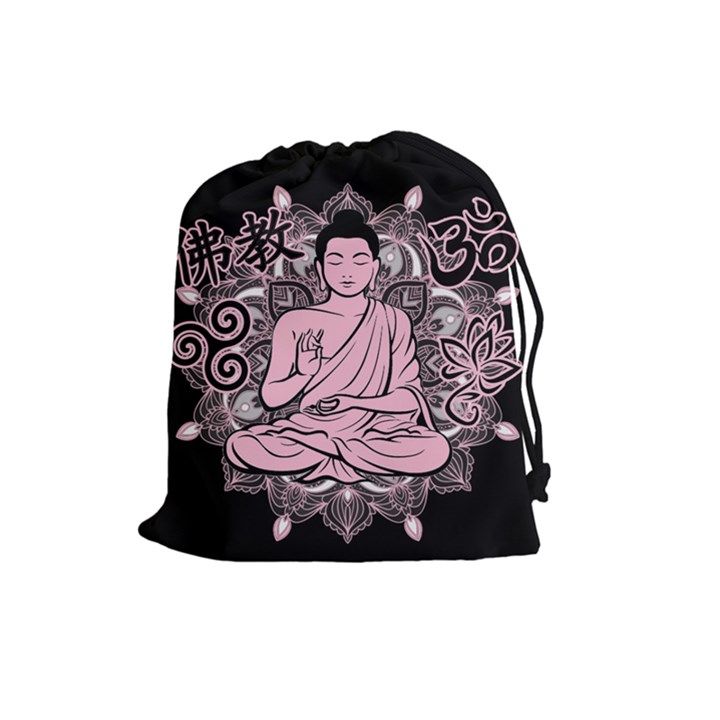 Ornate Buddha Drawstring Pouches (Large) 