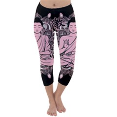 Ornate Buddha Capri Winter Leggings 