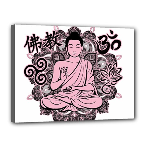 Ornate Buddha Canvas 16  X 12  by Valentinaart