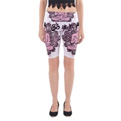 Ornate Buddha Yoga Cropped Leggings by Valentinaart