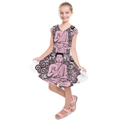 Ornate Buddha Kids  Short Sleeve Dress by Valentinaart