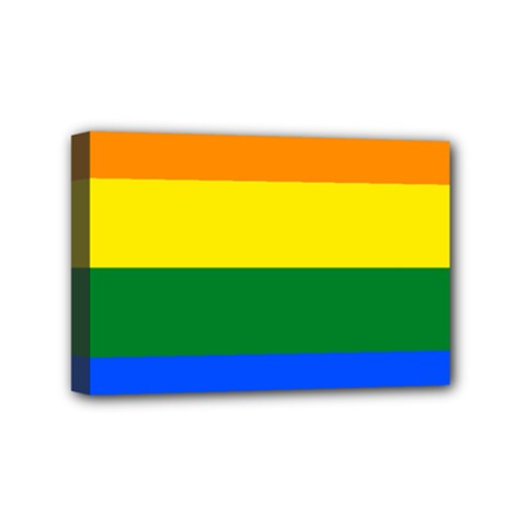 Pride Rainbow Flag Mini Canvas 6  X 4  by Valentinaart