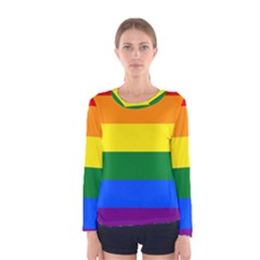 Pride Rainbow Flag Women s Long Sleeve Tee