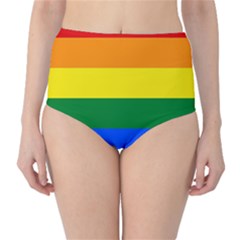 Pride Rainbow Flag High-waist Bikini Bottoms by Valentinaart