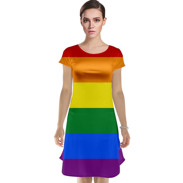 Pride rainbow flag Cap Sleeve Nightdress