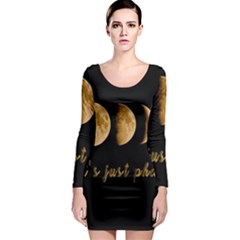 Moon phases  Long Sleeve Bodycon Dress