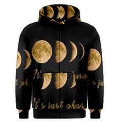 Moon phases  Men s Zipper Hoodie