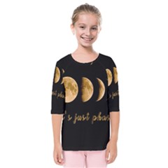 Moon phases  Kids  Quarter Sleeve Raglan Tee